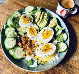 Boiled Eggs + Cucumber