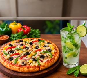 Veg Pizza +Mojito