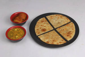 Paratha (2 Pcs ) And Aloo Dum / Cholar Dal