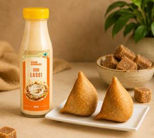 Gud Lassi + Whole Wheat Samosa [2 Pieces]