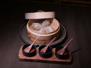 Edamame and Shitake  Mushroom Dumplings [ veg ]