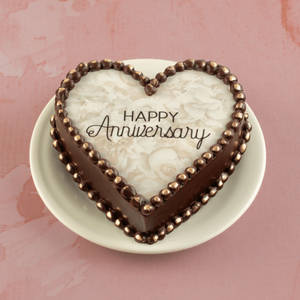 Happy Anniversary Heart Cake 0.5 Kg