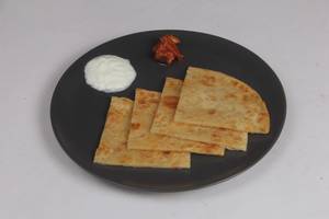 Aloo Paratha (1 Pcs) With Curd And Pickle