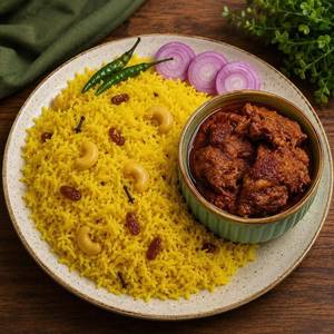 Basanti Pulao (750 gm) And Kosha Mangsho