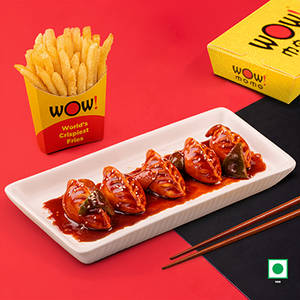Veg Korean Spicy Momo + OG Crispy Fries Regular