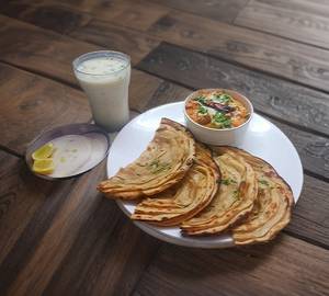 Veg Kolapuri + Paratha [2 Pieces] + Chaas