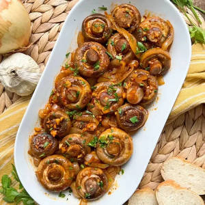 Baked Mushroom And Spinach