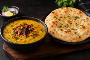 Yellow Dal Tadka + Plain Kulcha (1 Pc)