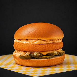 Cheese Burst Crunchy Burger.