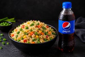 Veg Fried Rice(serve 1) + Pepsi pet bottle