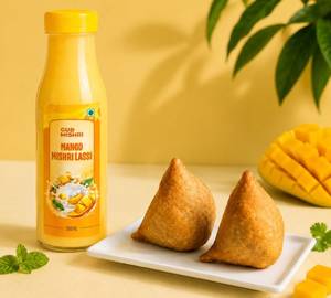 Mango Mishri Lassi + Whole Wheat Samosa [2 Pieces]