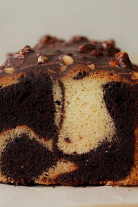 Marble Rocher Tea Cake Slice