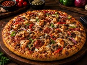Overloaded Chicken Cheese Pizza🍕