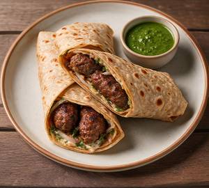 Wholewheat Mutton Seekh Roll                                                     