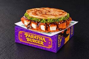 Teriyaki Paneer Dynamite Paratha Burger