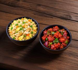 Special Egg Chicken Fried Rice With Chilli Chicken Combo