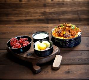 Boneless Loaded Biryani &Juicy Chicken Kebab [4 pcs]