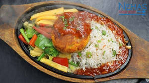 Vegetable Sizzler With Patties