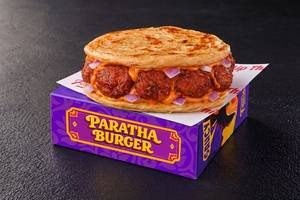 Hot Garlic Chicken Paratha Burger