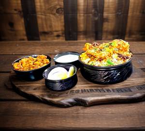 Hyderabadi Dum Biryani & Boneless Chicken Maxx