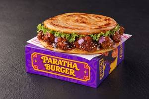 Teriyaki Chicken Dynamite Paratha Burger