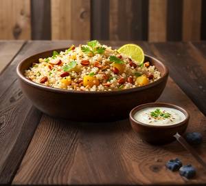 Sabudana Khichdi With Curd