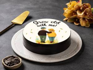 Grow Old With Me Truffle Cake