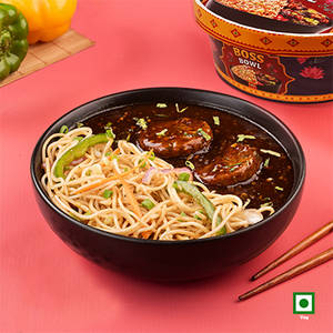 Veg Hakka Noodles With Veg Manchurian