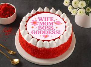 Wife Mom Boss Red Velvet Cake