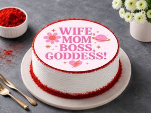 Wife Mom Boss Red Velvet Cake