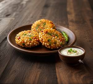 Sabudana Vada (3 Pc) With Curd