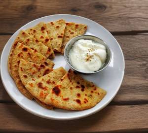 2 Aloo Paratha With Dahi With Achar