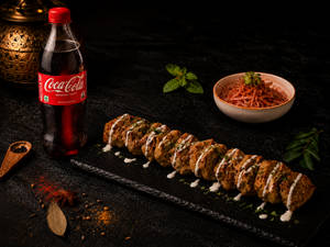 Afghani Soya Chaap Roll + Coke