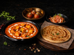 Paneer Makhani Full + Malabar Paratha (1pc) + Gulab Jamun