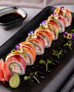 Rainbow Maki Sushi