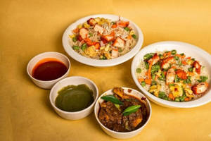 Chettinadu Chicken Mini+chicken Fired Rice Qtr+chicken Noodles Qtr