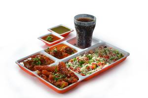 Baby Corn + Manchurian + Veg Fried Rice + Coke