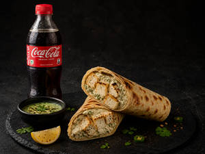 Koyla Smoked Paneer Tikka Roll + Coke
