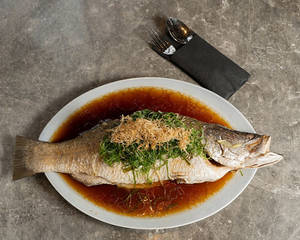 Asian Steamed Whole Seabass