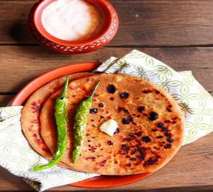 2 Plain Paratha With Dahi With Achar