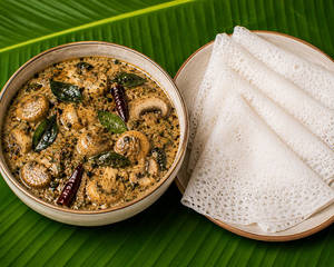 Mushroom Kari Patta With Neer Dosa