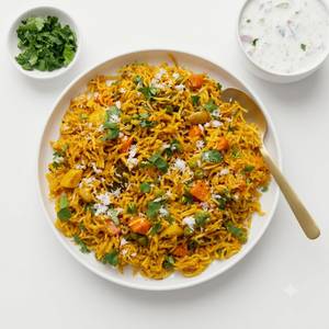 Masala Bhat + Kadhi