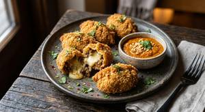 Crispy Fried Beef Momos (6 Pcs).