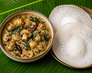 Mushroom Kari Patta With Appam