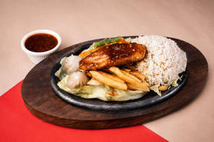 Grilled Salmon In Teriyaki Sauce Sizzler