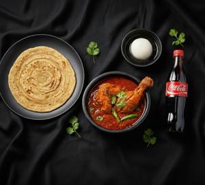 Choice Of Chicken Gravy [300Ml] With Bread, Coke 250Ml & Rasgulla [1Pc]