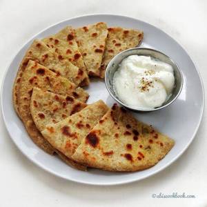 2 Aloo Payaz Paratha With Dahi With Achar