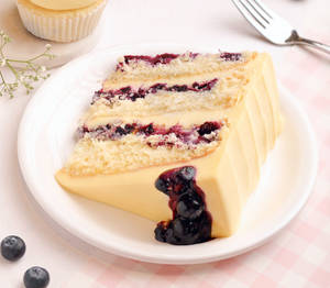 BLUEBERRY CRUMBLE CAKE SLICE