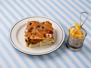 Fried Chicken Focaccia Sandwich