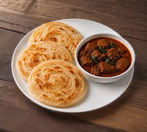 Kerala Paratha (3pc) + Erachi Curry